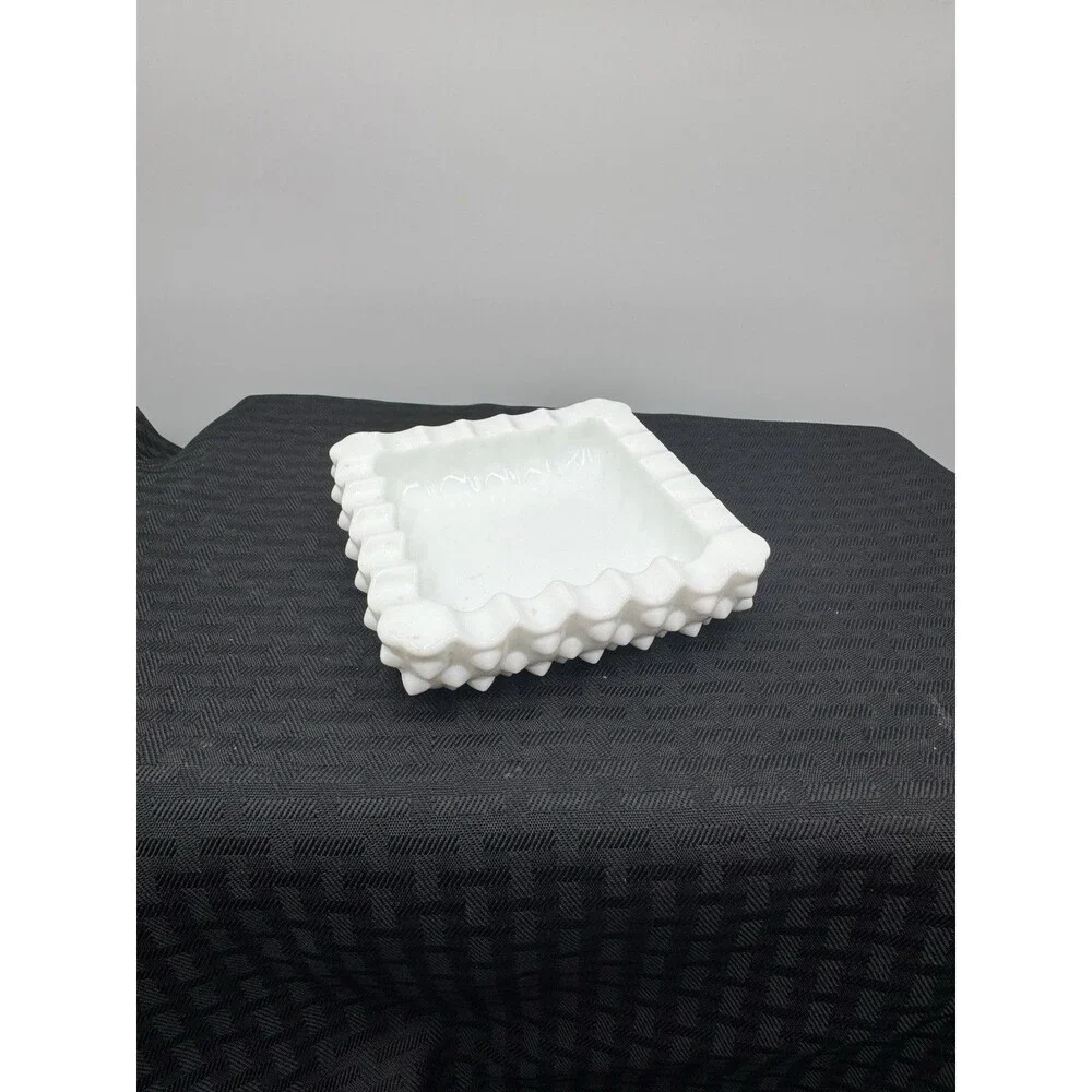 Vintage Fenton Hobnail Milk Glass 5